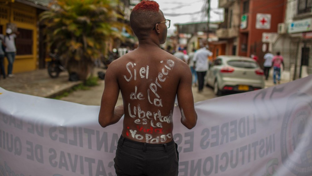 La marcha fue masiva debido a que los pobladores de Chocó afirman que los gobiernos locales y nacional tienen deudas históricas con el departamento. Foto: El Murcy