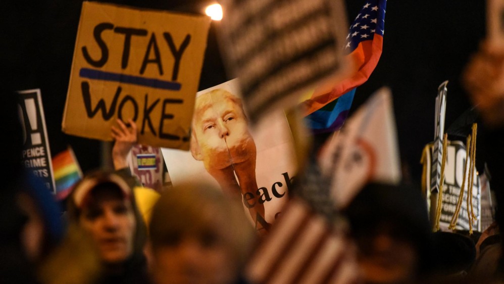 “Este es el Día Uno, decimos, de una era más grande de resistencia, y creemos que vamos a enviar un mensaje muy poderoso a Trump y el Gobierno”, dijo Ben Becker, de 33 años, uno de los organizadores del grupo. FOTO REUTERS