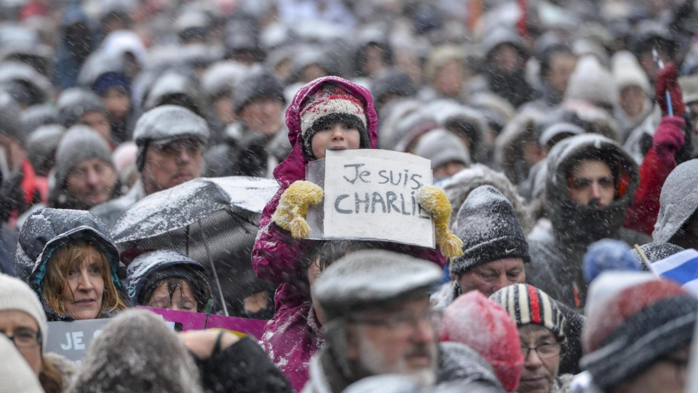 También en Estocolmo hubo una manifestación convocada por Reporteros Sin Fronteras y la organización de Dibujantes Suecos, en homenaje a las víctimas de los ataques, entre ellos sus colegas de “Charlie Hebdo”. FOTO REUTERS