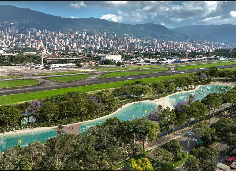 Vista aérea proyectada del “Gran Parque Medellín”. RENDER: CORTESÍA ALCALDÍA DE MEDELLÍN