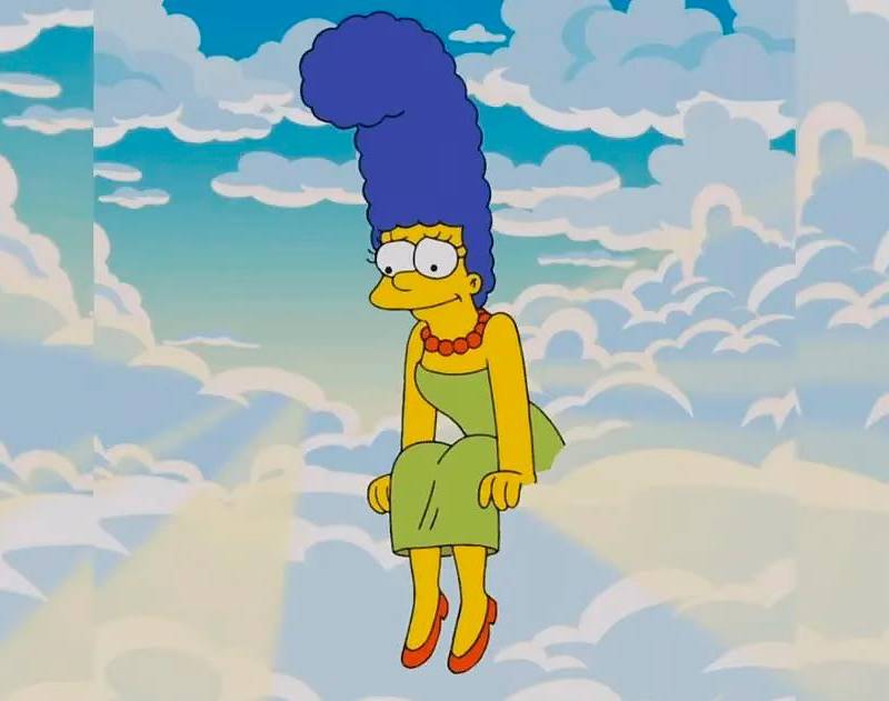 Desde el cielo, Marge observa a su familia mientras inicia una nueva vida con Ringo Starr en el más allá. FOTO cortesía Los Simpson