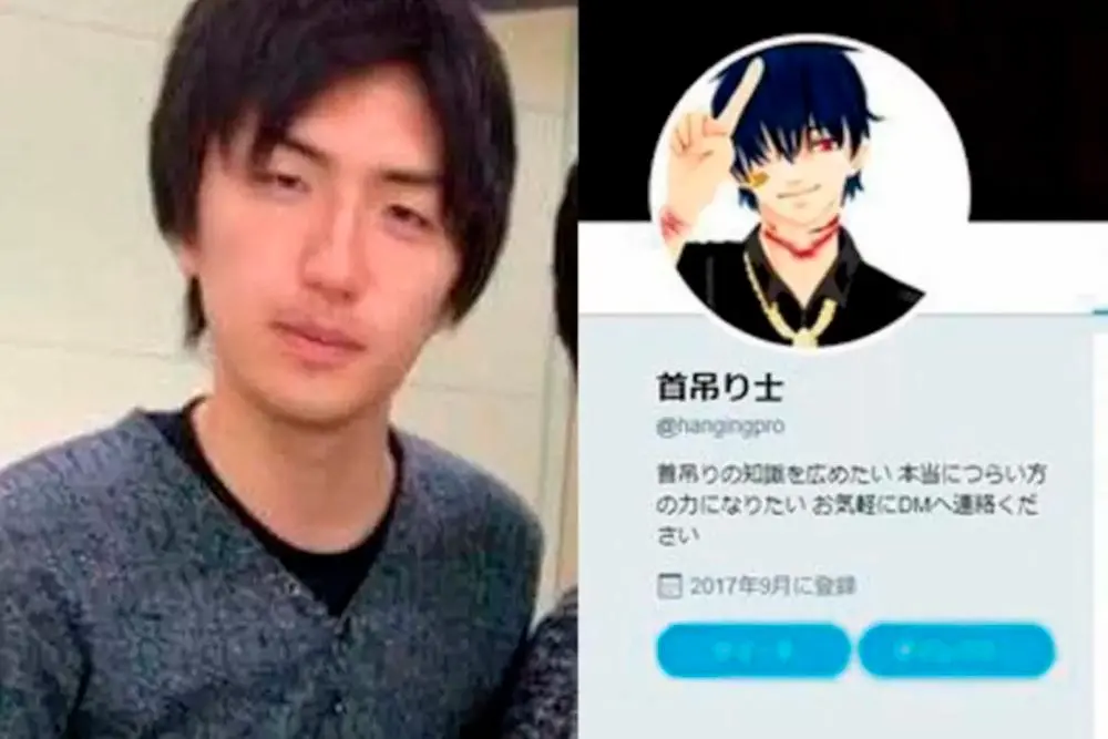Takahiro Shiraishi y la imagen de su perfil de Twitter. FOTO: TOMADA DE LA RED X.