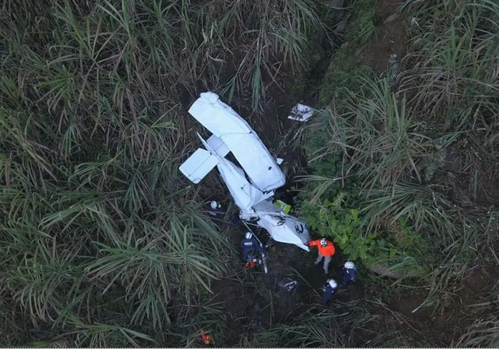 Avión ultraliviano caído en Frontino en 2018. FOTO: CORTESÍA