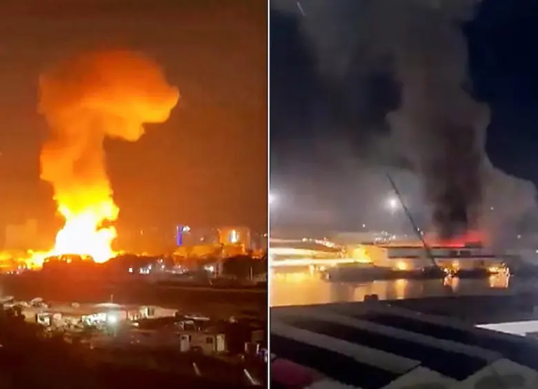 Bombardeos de Estados Unidos en Venezuela en la madrugada del 3 de enero. FOTO: Tomada de redes.