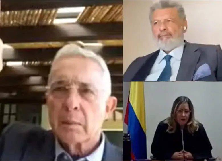 Duro enfrentamiento entre la jueza Sandra Heredia y Álvaro Uribe. FOTO: captura de video