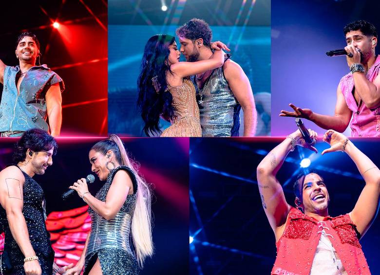 Los integrantes de La Reina del Flow en sus conciertos en Argentina. FOTO Cortesía Caracol Televisión