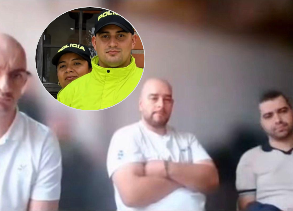 El intendente de la Policía, Jhon Alexander López Villada, y dos civiles, Cipriano Alonso Carrasquilla Parra y Óscar Manuel Villegas García, fueron procesados por el asesinato de dos oficiales el pasado viernes 5 de junio en Medellín. Foto: cortesía.