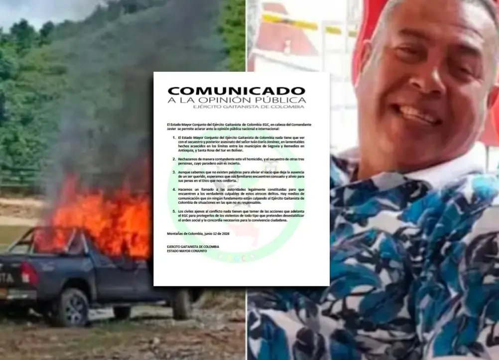 El conductor de la camioneta retenida y quemada en el Nordeste antioqueño, Iván Darío Jiménez, fue hallado sin vida. Fotos: cortesía.