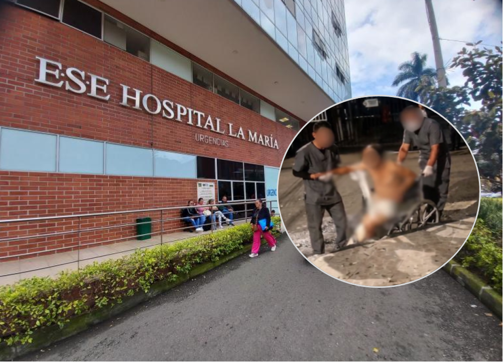 El Hospital La María aseguró que el hecho no representa sus valores institucionales, ofreció disculpas públicas y anunció investigaciones internas. Fotos: Mauricio Andrés Palacio Betancur y captura del video.