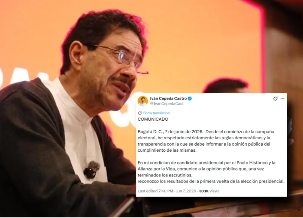 A través de su cuenta de X, el candidato presidencial aceptó los resultados. Foto: Campaña En Marcha / Colprensa