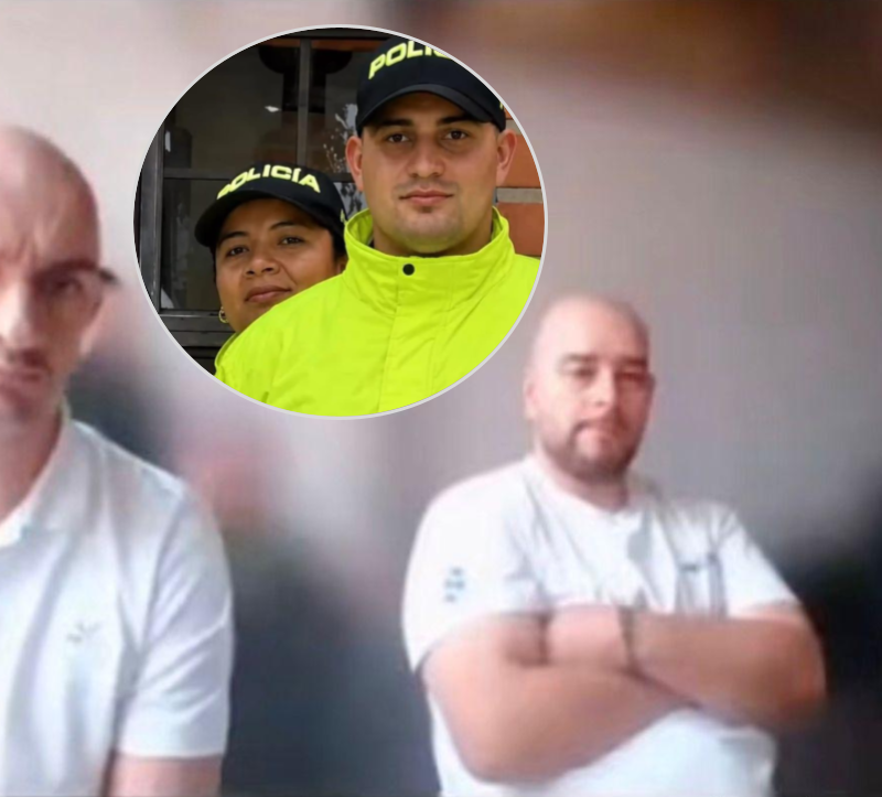 El intendente de la Policía, Jhon Alexander López Villada, y dos civiles, Cipriano Alonso Carrasquilla Parra y Óscar Manuel Villegas García, fueron procesados por el asesinato de dos oficiales el pasado viernes 5 de junio en Medellín. Foto: cortesía.