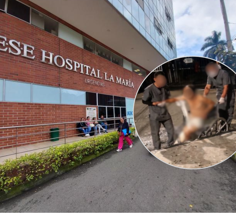 El Hospital La María aseguró que el hecho no representa sus valores institucionales, ofreció disculpas públicas y anunció investigaciones internas. Fotos: Mauricio Andrés Palacio Betancur y captura del video.