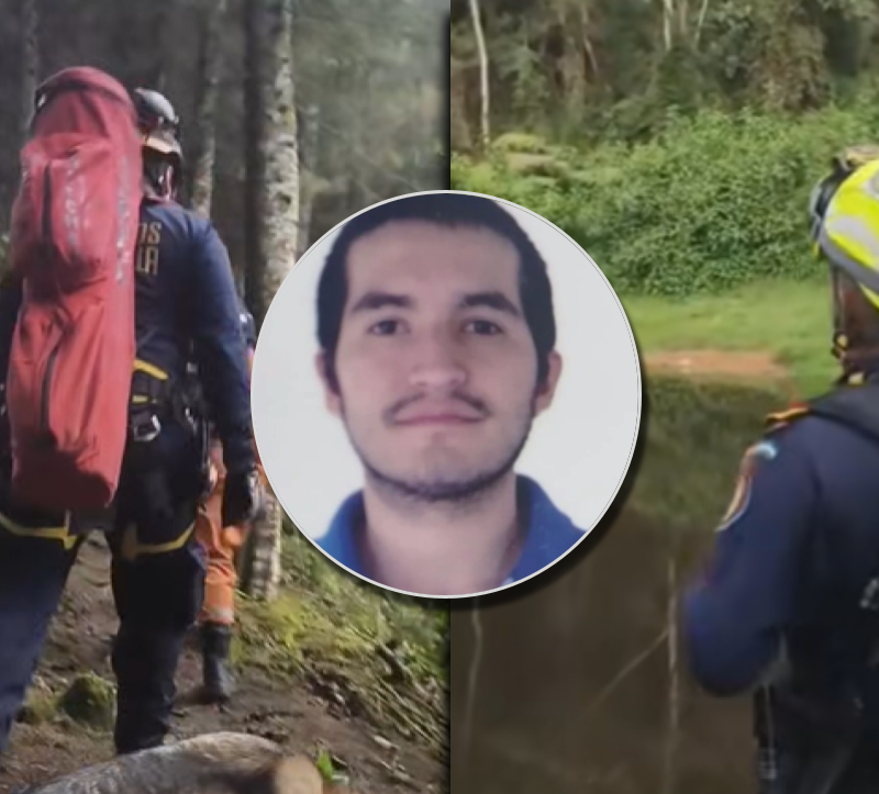 El estudiante fue reportado como desaparecido desde el pasado jueves 11 de junio. Foto: cortesía Bomberos de La Estrella.