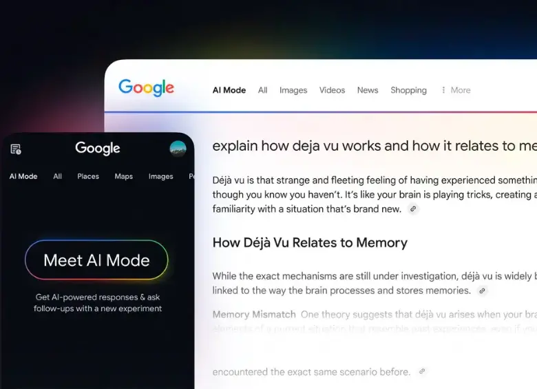 Durante su conferencia anual para desarrolladores en Silicon Valley, Google presentó AI Mode, su nueva herramienta de búsquedas con inteligencia artificial avanzada. FOTO cortesía Google