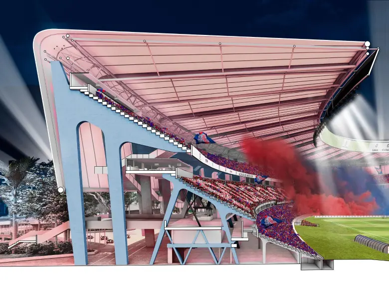 Aspecto del nuevo estadio Atanasio Girardot. FOTO: Cortesía Alcaldía