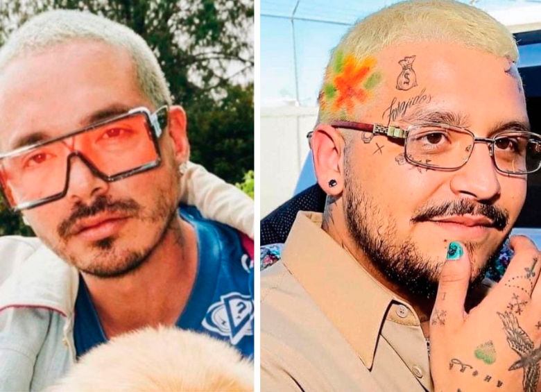 Estas fueron las fotos que publicó el paisa en su Instagram haciendo la comparación que el mexicano no se tomó muy bien. FOTO @JBALVIN