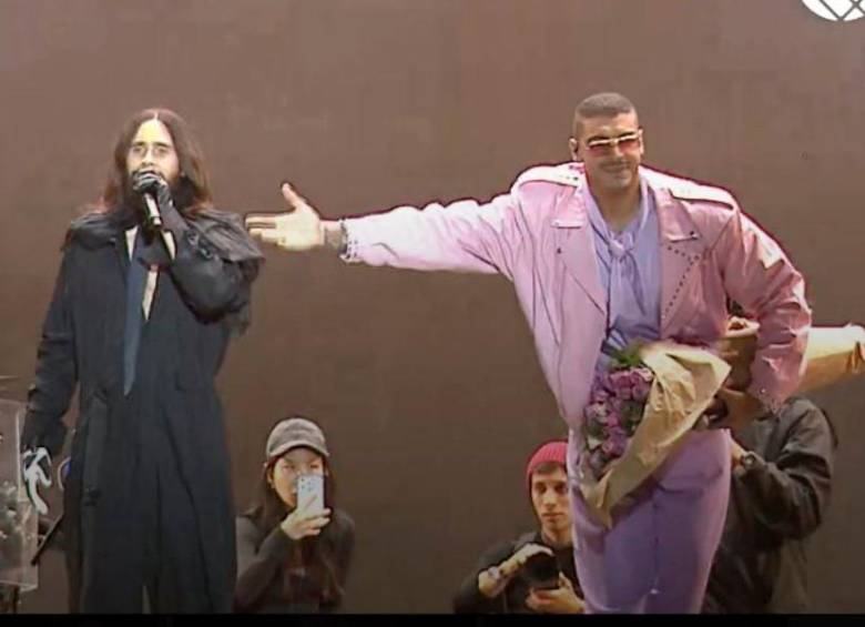 Jared Leto y Manuel Medrano en el Estéreo Picnic. FOTO Captura de pantalla Canal capital. 