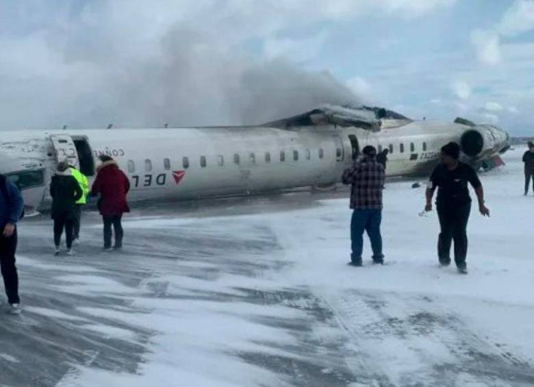 La aeronave habría sido afectada por una tormenta invernal. Foto: captura de video 