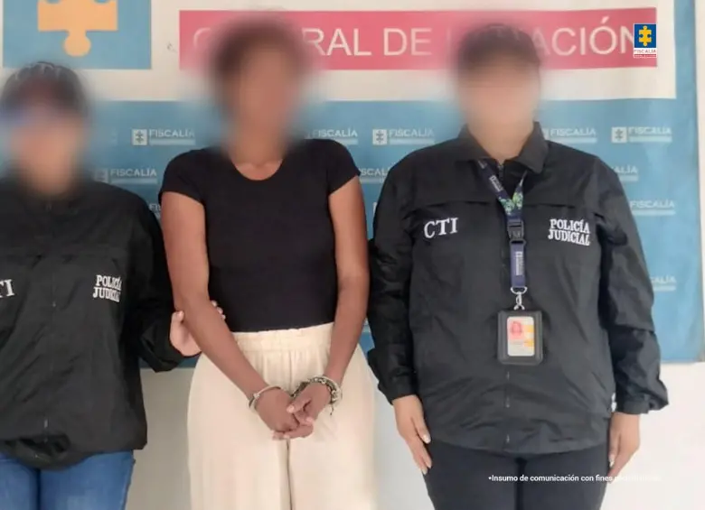 La mujer, que fue capturada el 27 de junio, no aceptó los cargos de tortura y homicidio agravados. Foto: cortesía de la Fiscalía.