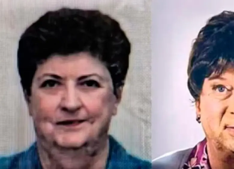 La mujer (izquierda) habría muerto en 2022. El hombre (derecha) ocultó por años la información. Foto: Redes de Questura de Mantua