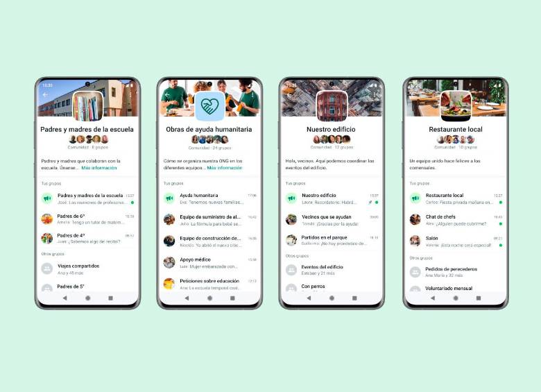 Con la nueva función Comunidades que pronto estará disponible en WhatsApp, los usuarios tendrán la posibilidad de organizar fácilmente grupos de discusión más pequeños. FOTOS cortesía