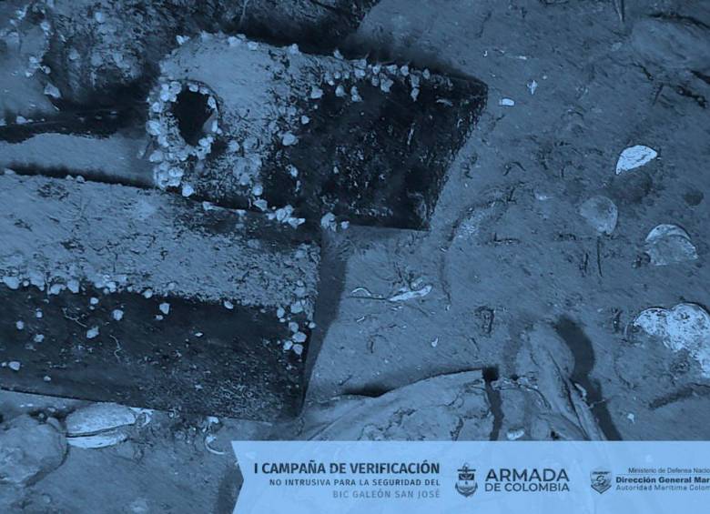 Estas son las nuevas piezas que el Gobierno de Iván Duque dice haber hallado en inmediaciones de la zona donde naufragó el Galeón San José. FOTO: PRESIDENCIA