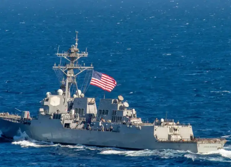 Barco militar estadounidense. Foto: AFP.