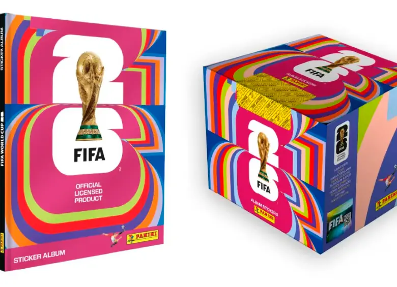 El Álbum de Panini del Mundial 2026 y la caja de láminas. FOTO PANINI
