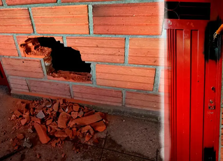 Los ladrones dañaron las cerraduras y una pared para sacar los computadores. FOTO: CORTESÍA