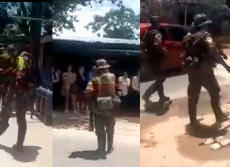 Los disidentes organizaron un reten y realizaron requisas en Tame, Arauca y hablaron de su confrontación con el Eln. FOTOS CAPTURA DE PANTALLA
