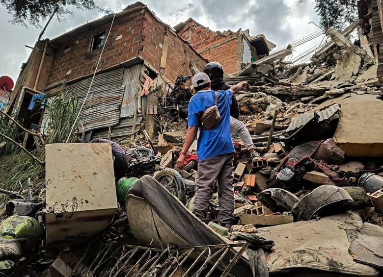 Así quedó la edificación afectada por el colapso. FOTO: CAMILO SUÁREZ / EL COLOMBIANO