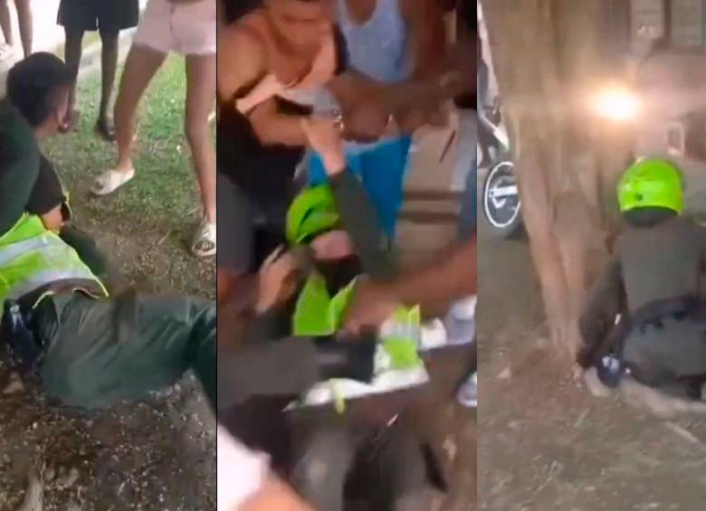 Los señalados agresores recibieron un comparendo por irrespeto a la autoridad. FOTOS CAPTURA DE PANTALLA