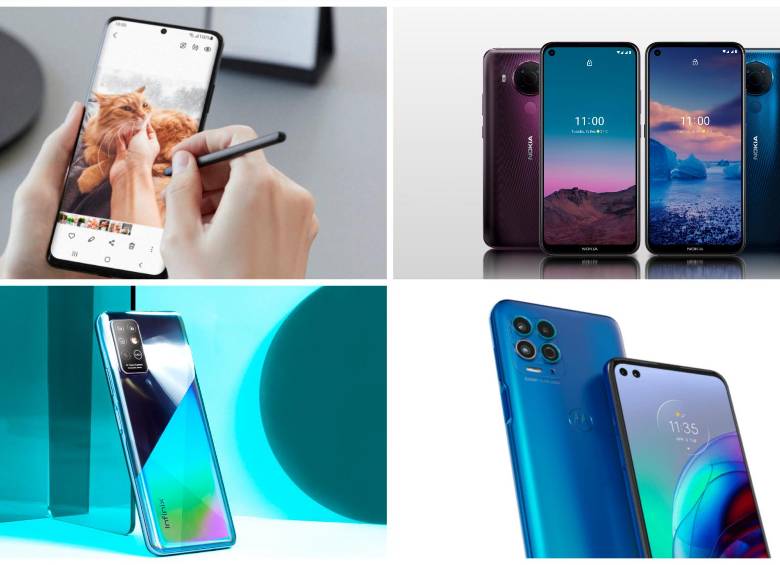 Estos son algunos de los celulares lanzados por las grandes marcas este año. FOTO: Cortesía 