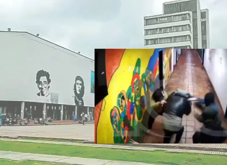 Así fue el ataque a jóvenes líderes estudiantiles en la Universidad Nacional sede Bogotá. FOTOS: Cortesía y redes sociales