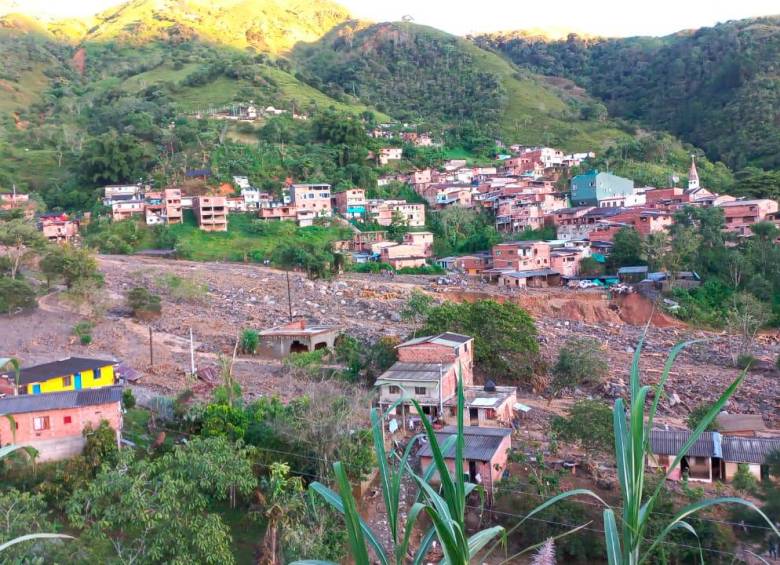 Así se ve hoy, 31 de julio, parte de Briceño, después de la emergencia que se vivió en la noche de ayer. Foto: Cortesía Alcaldía 