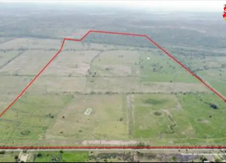 Así estaba dividida la hacienda El Cocuelo en Turbo, Antioquia. FOTO Fiscalía.