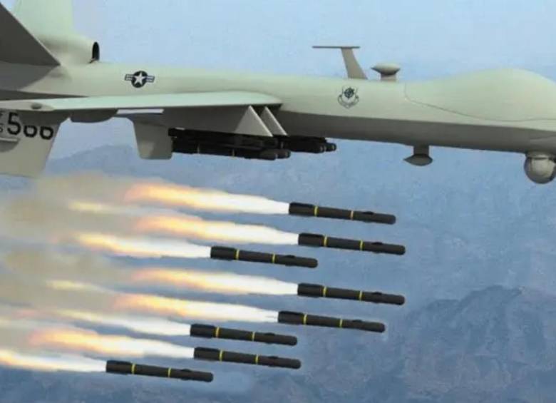 Los drones MQ-9A Reaper cuentan con sistemas de vigilancia y sensores que les permiten permanecer durante largos periodos en el aire. FOTO: @santiuribedel10.