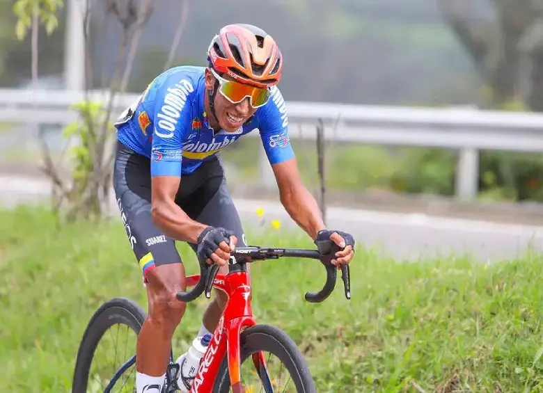 Egan representó por primera vez a Colombia, en élite, en 2024, cuando hizo parte del Tour Colombia, en el que fue quinto. FOTO CORTESÍA-FEDECICLISMO