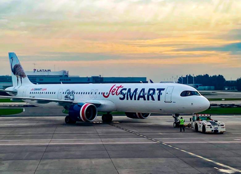 El plan de JetSmart en Colombia incluye inicialmente la entrada en operación de siete rutas domésticas a partir de marzo de 2024. FOTO CORTESÍA