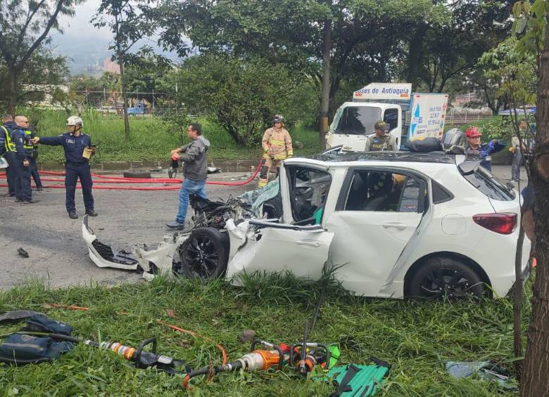 Imagen de referencia de un accidente de tránsito en Medellín.. Foto: EL COLOMBIANO
