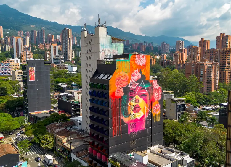 Así luce uno de los murales de Daniel Quiceno, más conocido como @perrograff