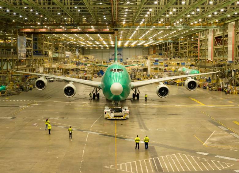 El último Boeing 747 salió de la fábrica de fuselaje ancho de la compañía en diciembre pasado. FOTO cortesía
