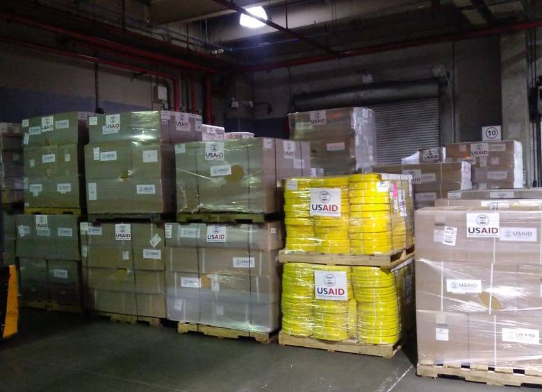 Las donaciones de la Agencia de los Estados Unidos para el Desarrollo Internacional (USAID) para combatir los incendios forestales alimentados por el fenómeno de El Niño. FOTO: EMBAJADA DE EE. UU. EN COLOMBIA