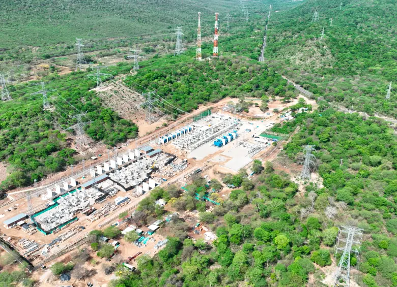 Aspecto general de la nueva infraestructura eléctrica entregada por Intercolombia en el norte de Colombia. FOTO cortesía ISA