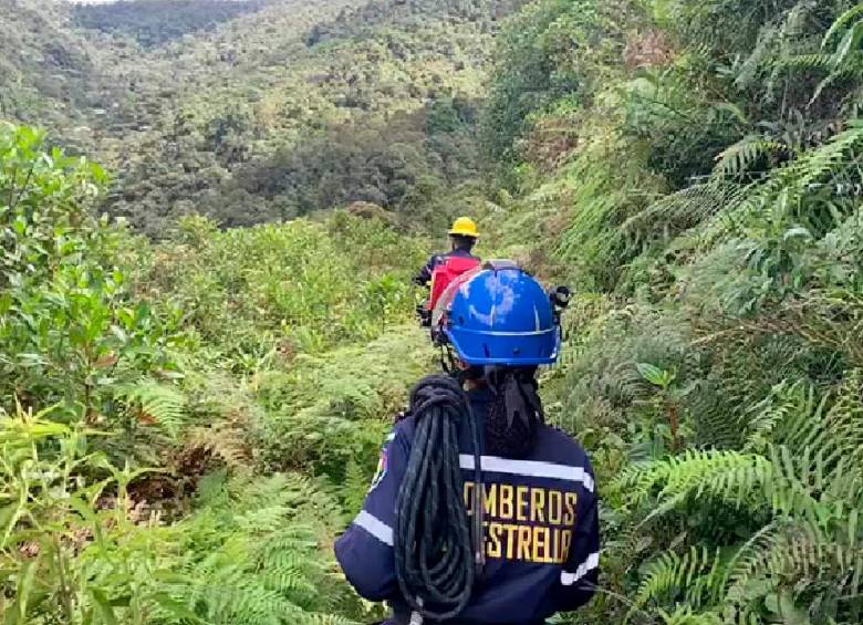 Los rescatistas tardaron una hora y media para encontrar al grupo de mujeres. FOTO: CORTESÍA
