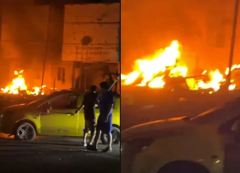 Videos en redes sociales se compartieron tras la detonación. Foto: Redes sociales.