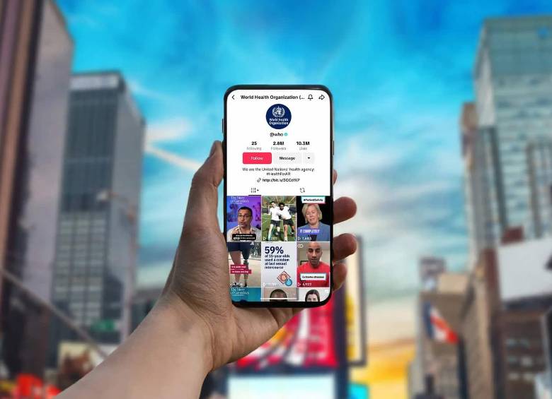 La red social TikTok y la OMS colaborarán durante un año para educar a los internautas en temas sanitarios. FOTO: SITIO WEB OMS