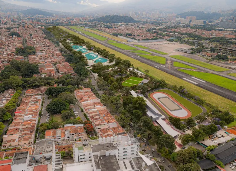 Vista aérea proyectada del “Gran Parque Medellín”. RENDER: CORTESÍA ALCALDÍA DE MEDELLÍN