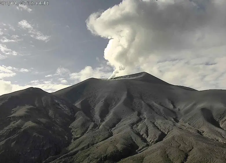 Imagen del volcán Puracé. Foto: Servicio Geológico Colombiano