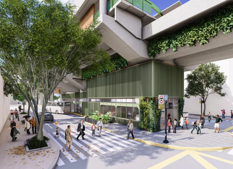Como muestra esta imagen modelada habrá incorporaciones en el paisajismo de los bajos del viaducto del metro. FOTO cortesía